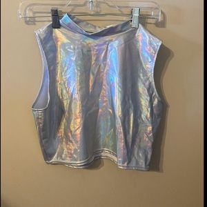 Silver Metallic Top